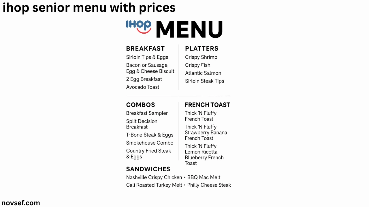 ihop senior menu with prices